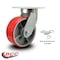 Service Caster 8'' Heavy Duty Red Poly on Cast Iron Wheel Swivel Caster with Swivel Lock CRAN-SCC-KP92S830-PUR-RS-BSL - alternate 4